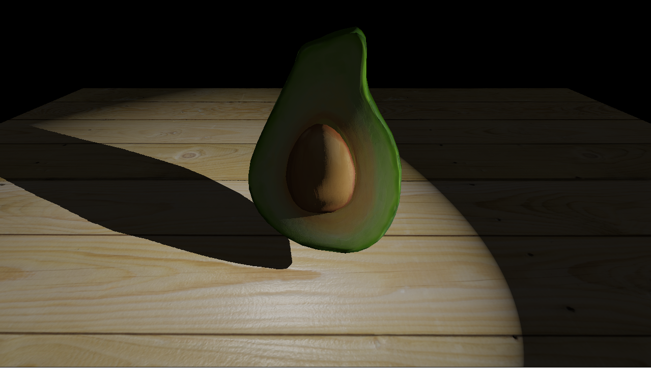 Avocado imported from glTF file