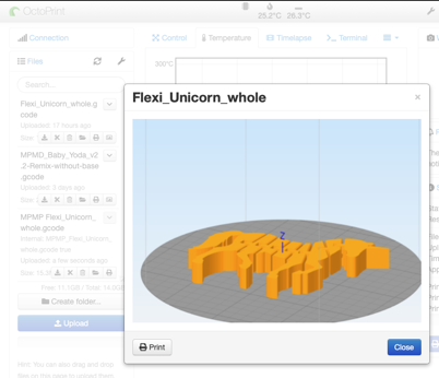 OctoPrint - View thumbnail