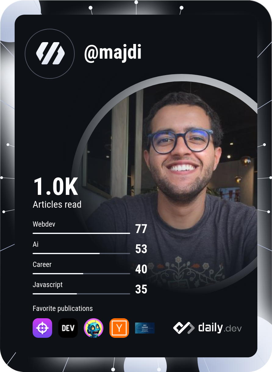 Majdi Zlitni's Dev Card