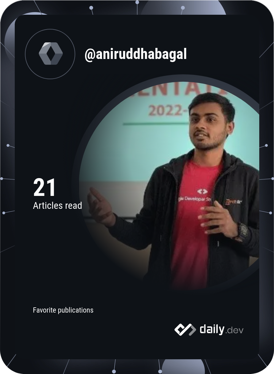 Aniruddha Bagal's Dev Card