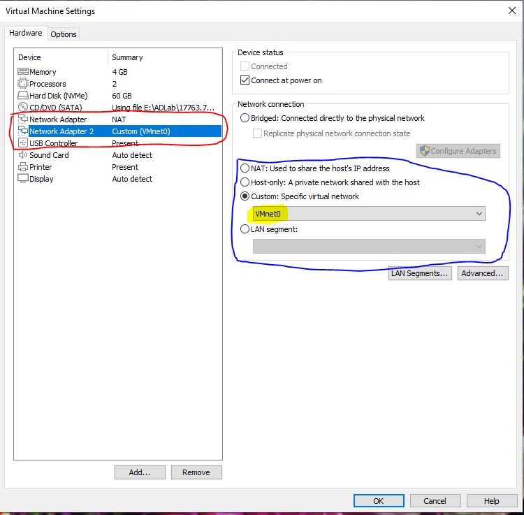 Configuring the Network Adapter for the Domain Controller Virtual Machine