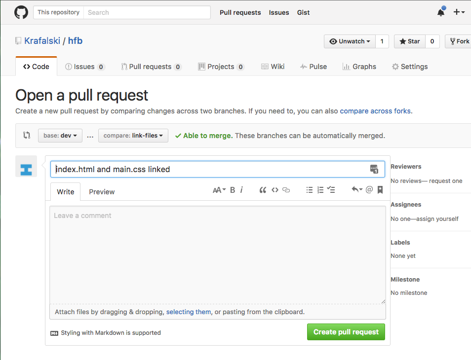 github pull request