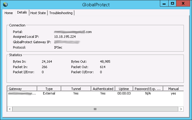 GlobalProtect Windows client