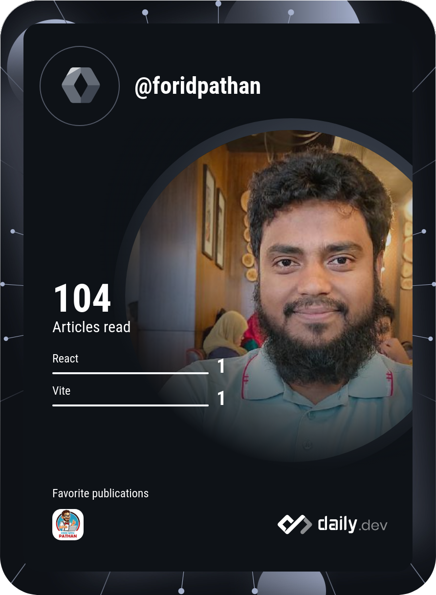 Forid Pathan's Dev Card