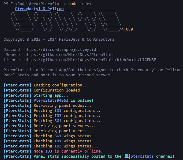 PteroStats Console Preview