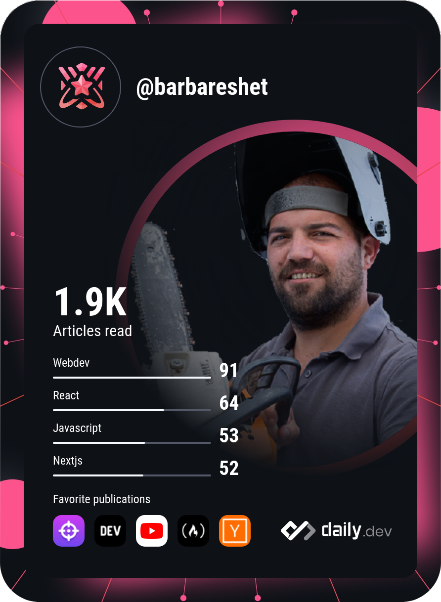 ido barnea's Dev Card