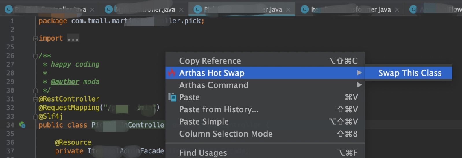 Implementation of ArthasHotSwap