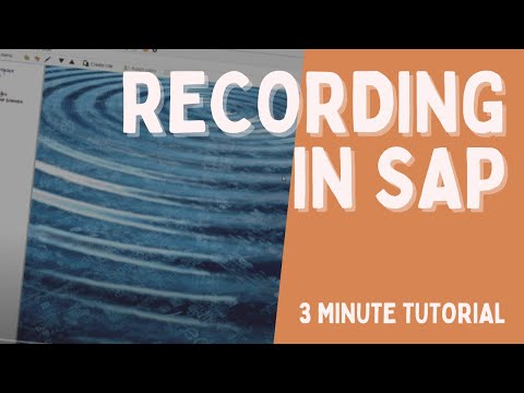 Recording in SAP