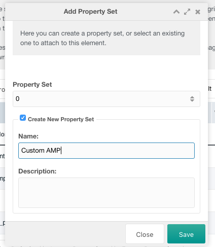 Add Property Set Window