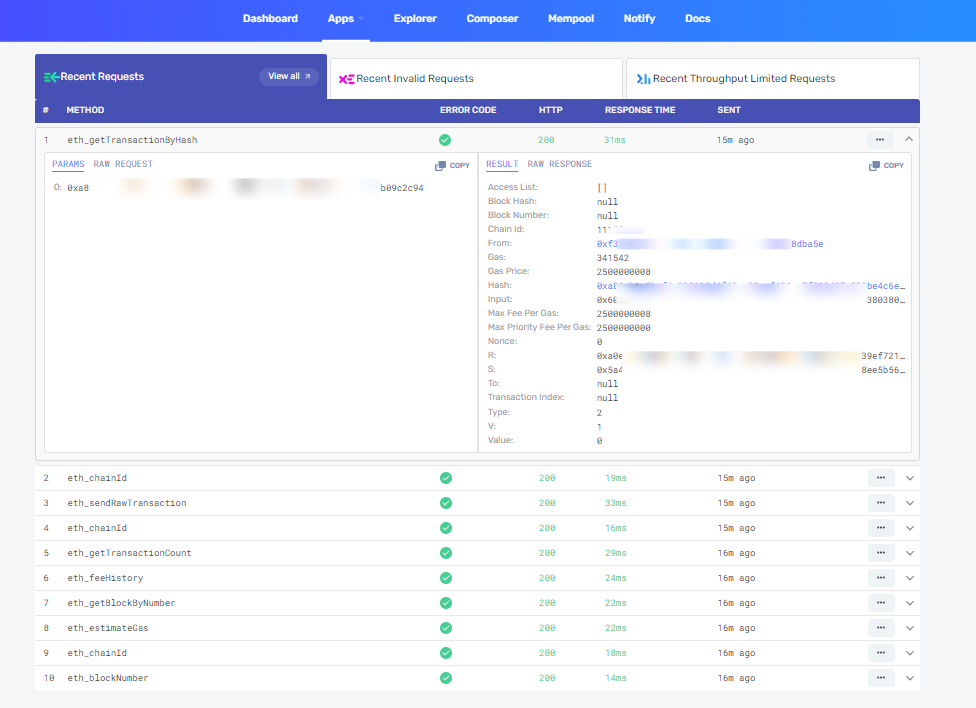 alchemy dashboard api