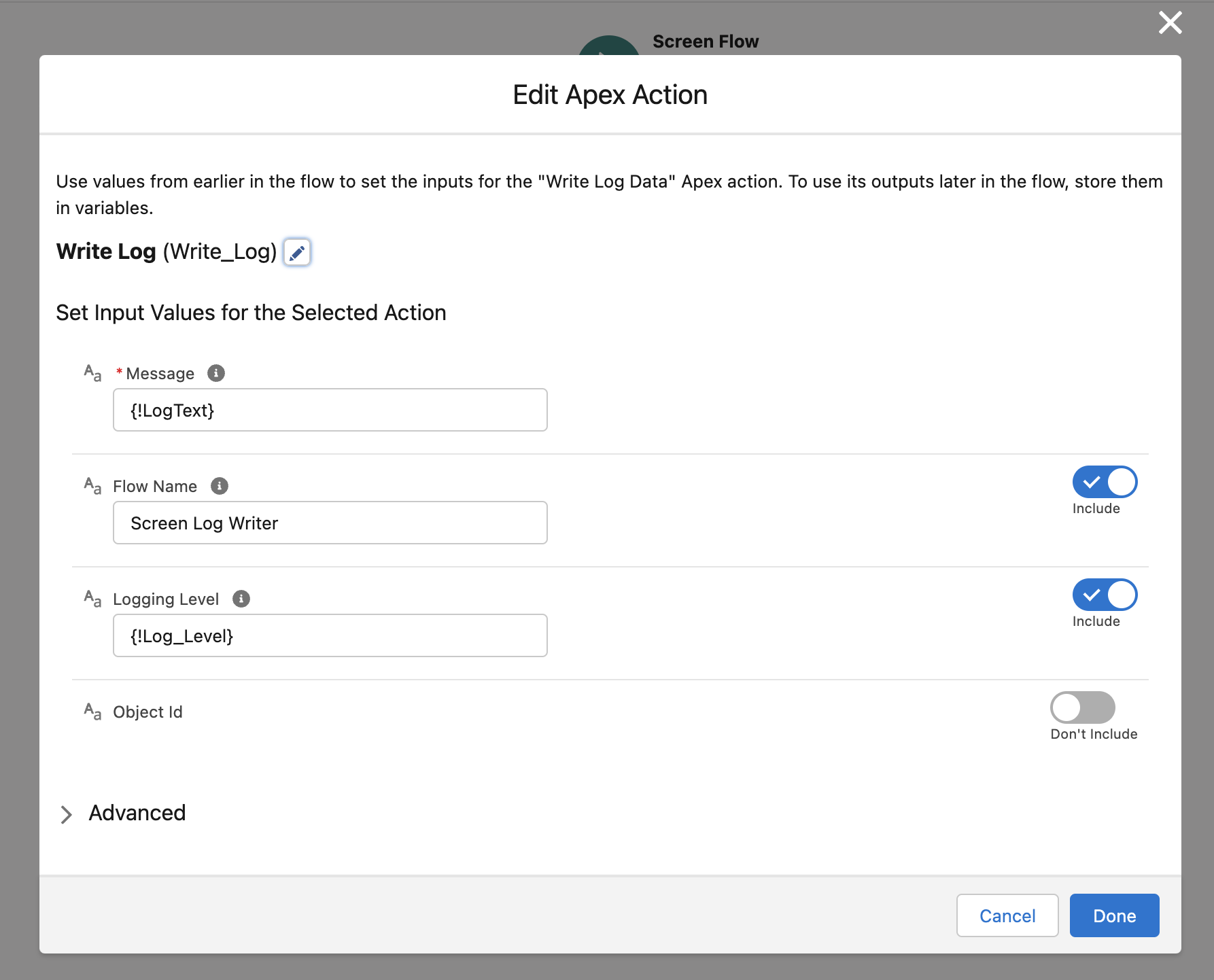 Image of flow screen