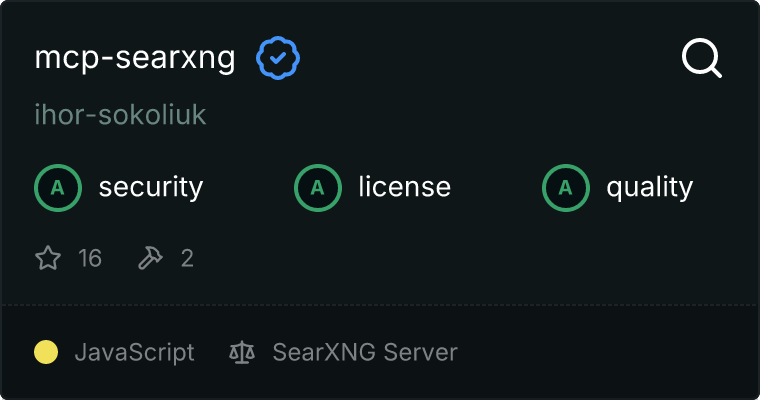 SearXNG Server MCP server