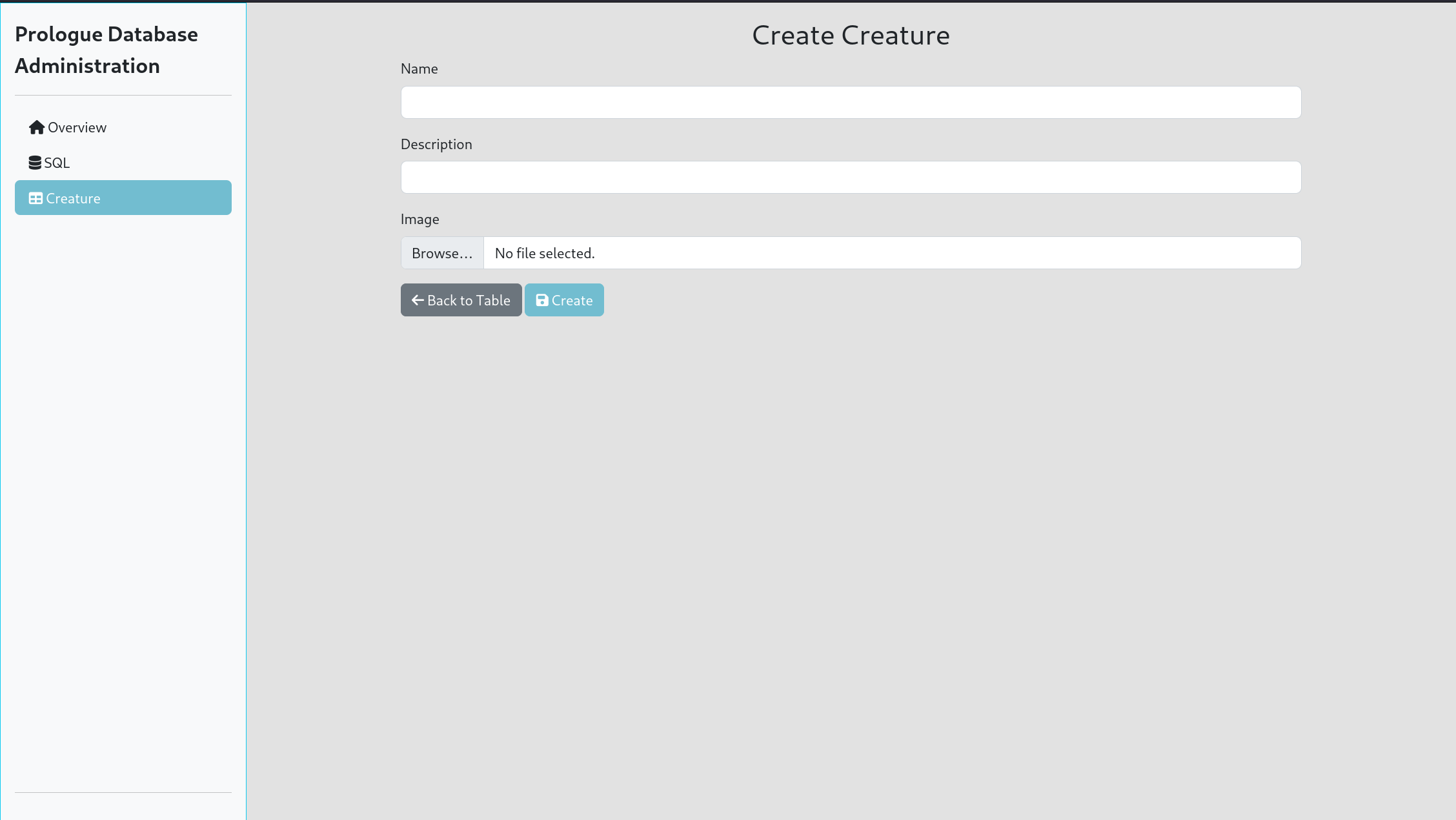 Create Form for a specific model in example