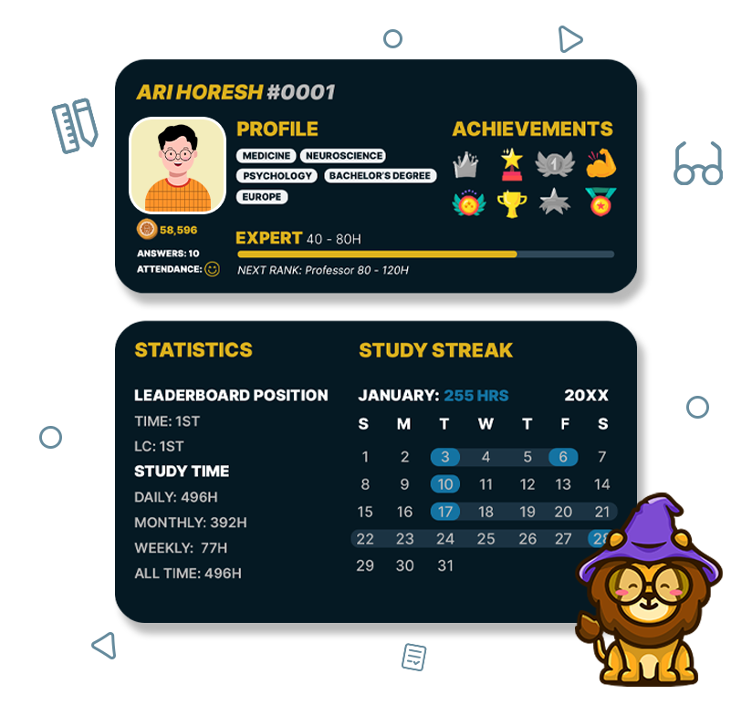 Discord Study Bot Profile Card