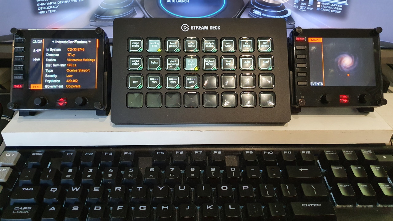 Logitech Flight Instrument Panel with Elgato Stream Deck