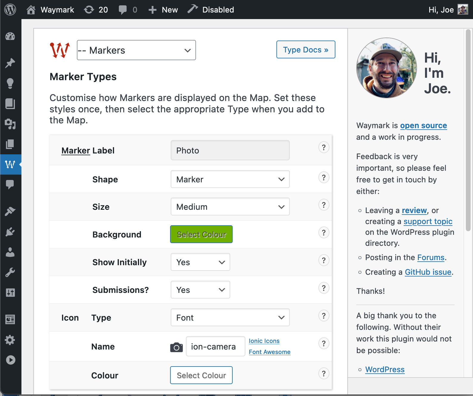 Waymark was designed to be very flexible, with lots of Settings to choose from.