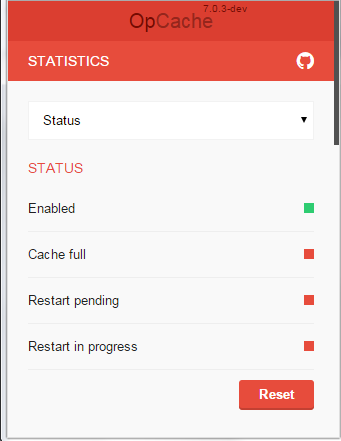 OpCacheGUI status mobile