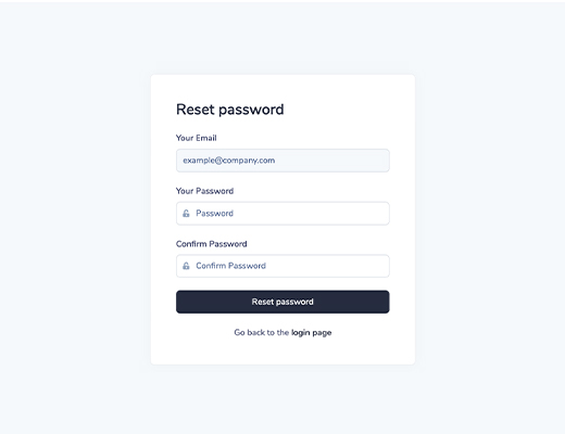 Reset password