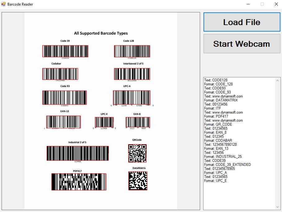 DirectShow.NET Webcam barcode reader