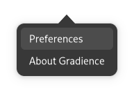 Main Gradience Menu