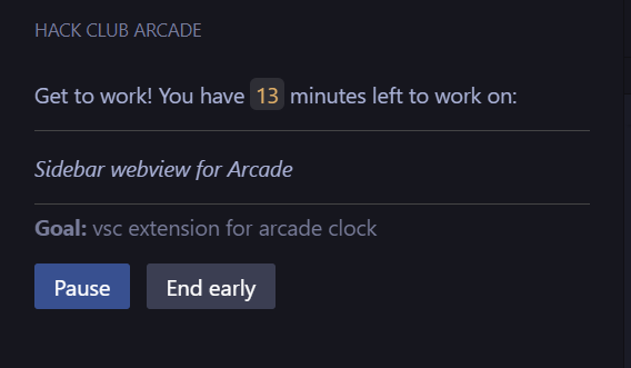 Controlling Arcade sessions within VS Code